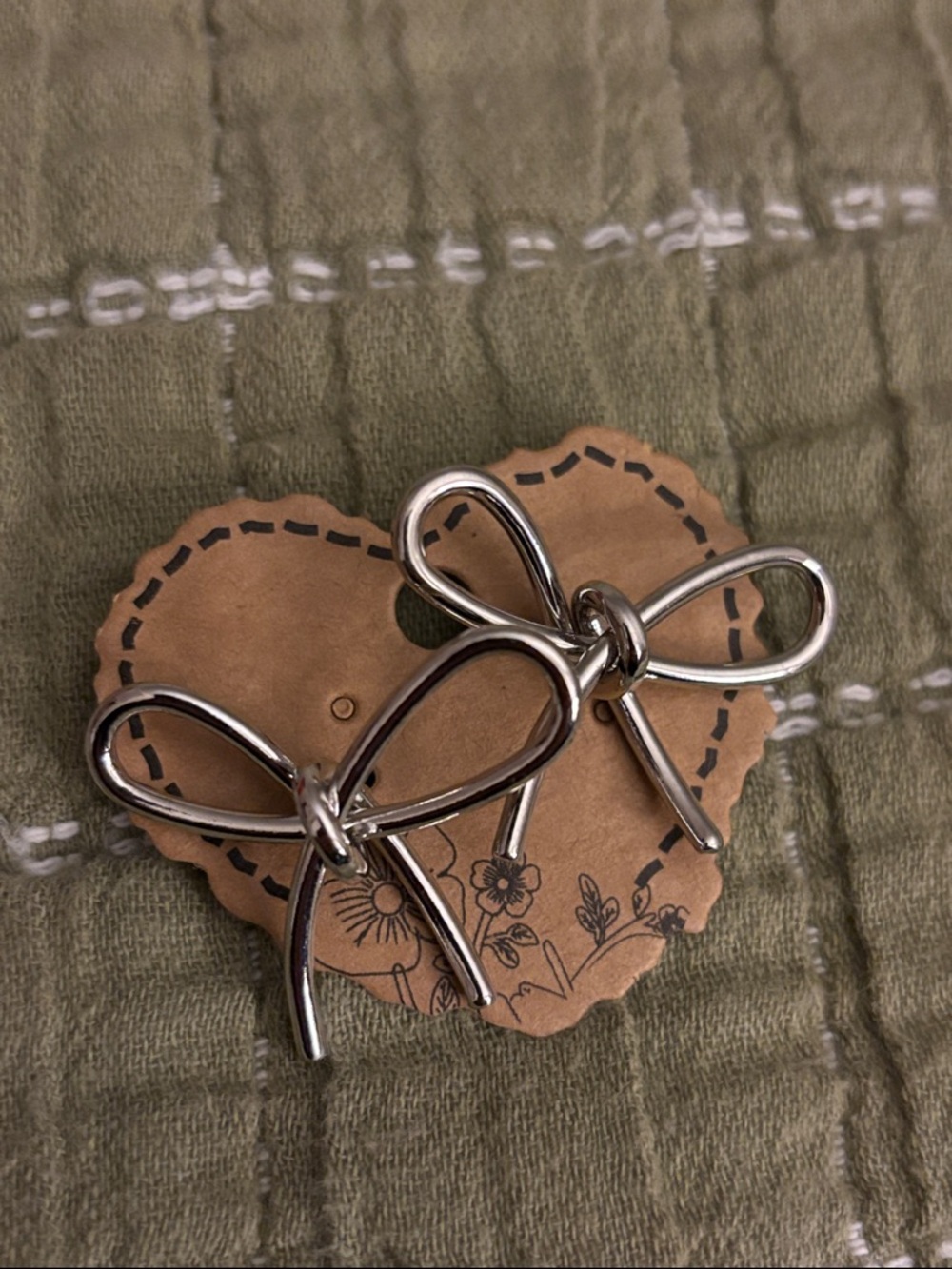 Silver Bow Earrings - Shiny Metal Bow Studs